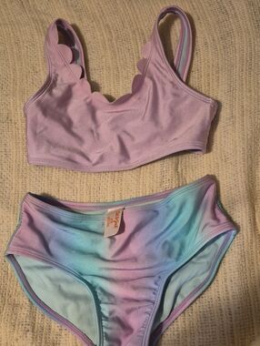 Cat & Jack Lilac and Aqua Ombre Bikini Set. Size M (8)